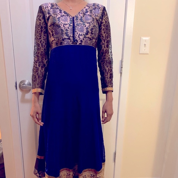 Other - Black see through sleeves with blue Indian outfit